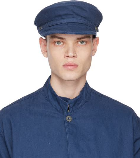 Nigel Cabourn Blue Railroad Hat Nigel Cabourn