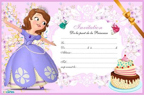 Invitation Anniversaire Princesse Imprimer Gratuitement