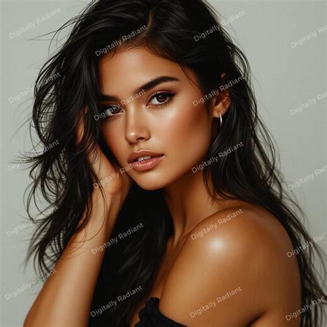 Attractive Latina Woman Brunette Gorgeous Latina Woman Photo