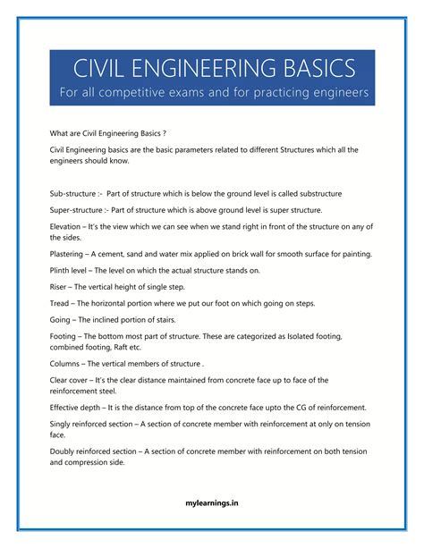 Civil Engineering Basics Pdf