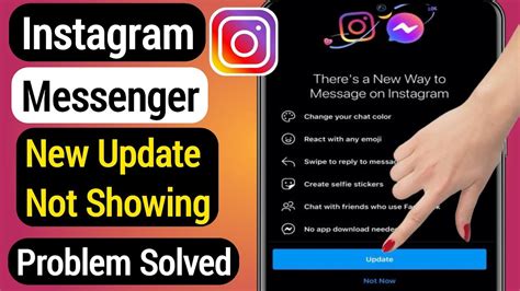 Fix Instagram Messenger New Update Not Showing Working