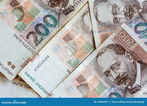 Croatian Currency Banknotes. Set of Croatian Kuna. Stock Image - Image ...