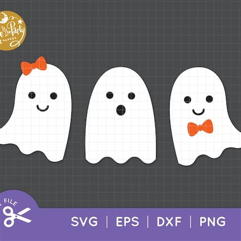 Cute Ghosts Svg Boy Girl Ghost Cut File Bundle Boy Ghost Etsy