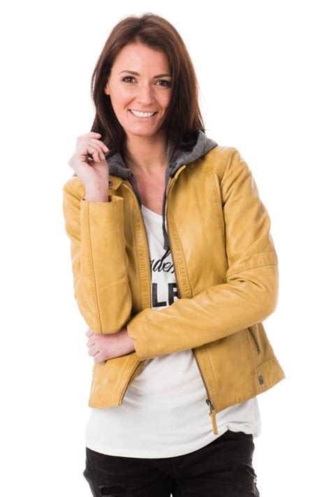 Blouson Femme Oakwood Monday Jaune Fonce 555 Cuir