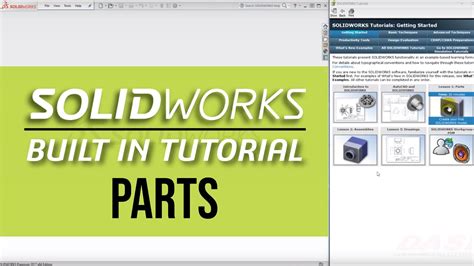 Getting Started Lesson 1 Parts SOLIDWORKS Built In Tutorials YouTube