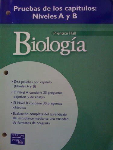 Prenctice Hall Biology Spanish Chapter Tests Levels A B Pruebas De