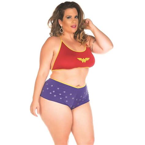 Fantasia Erótica Mulher Maravilha Super Herói Plus Size SEX SHOP CURITIBA