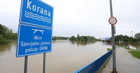 Karlovac Vodostaji Korane i Kupe i dalje rastu kiša je stala 24sata