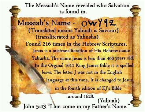 Yahusha Messiah Mashiach Name In Paleo Hebrew Yahuah Hebrew Words