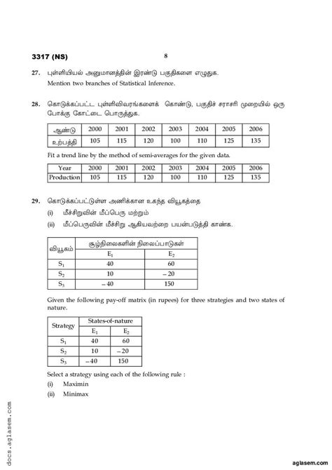 Tamil Nadu 12th Business Maths Model Paper 2024 Pdf