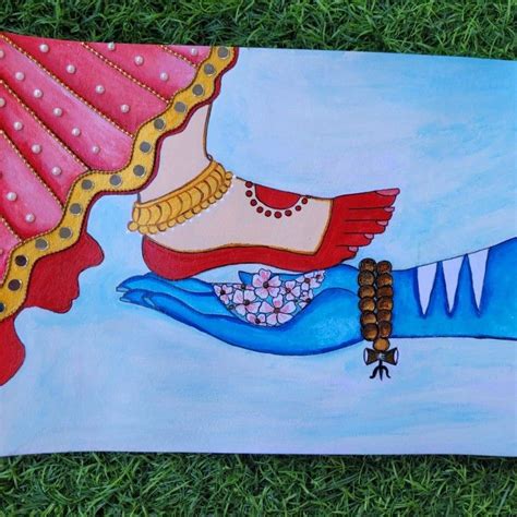 Shiv Parvati ️ | Mini canvas art, Hand painting art, Small canvas art