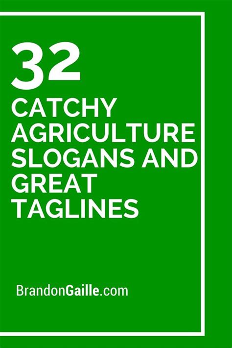 Catchy Agriculture Slogans And Great Taglines Agriculture