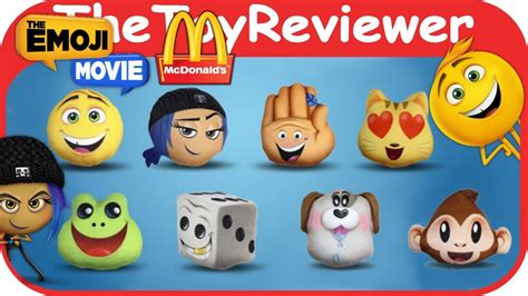 2017 Emoji Movie Mcdonalds Happy Meal Complete Set 8 Unboxing Toy