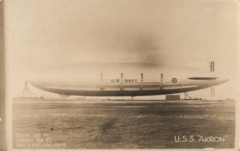 USS Akron Airships Postcard