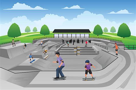 Cartoon Skate Park Background - Skate Clipart Park Clipground ...