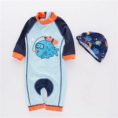 Leuke Baby Jongens Badpak Met Cartoon Patroon Peut Grandado