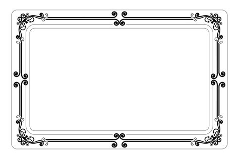 black  white page border vector art icons  graphics