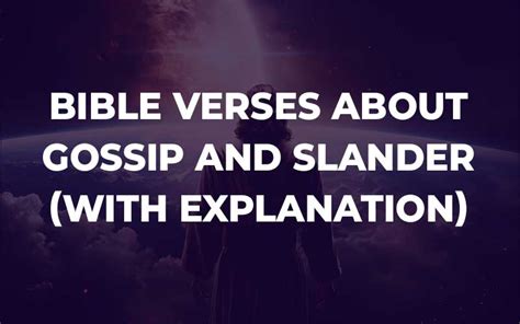 20 Bible Verses About Gossip And Slander With Commentary Bible