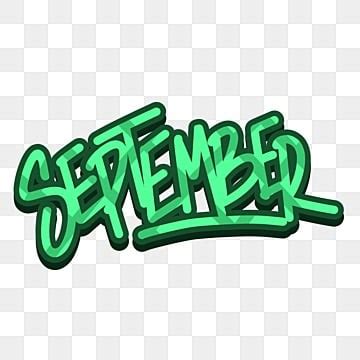 September Vector Hd Images, September Word Art, Vector, Social Media ...