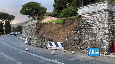 Crolla Muraglione Sulla Aurelia A Pieve Ligure Youtube