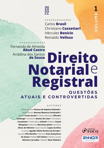 Direito Notarial E Registral Ed An Lise Das Novas