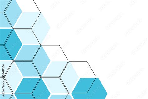 Abstract Blue And Black Hexagon On White Background Abstract Stock