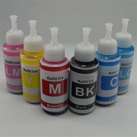 6 color Dye ink for epson 70ML OEM Refill Ink Kit 70ml bottle bulk ...