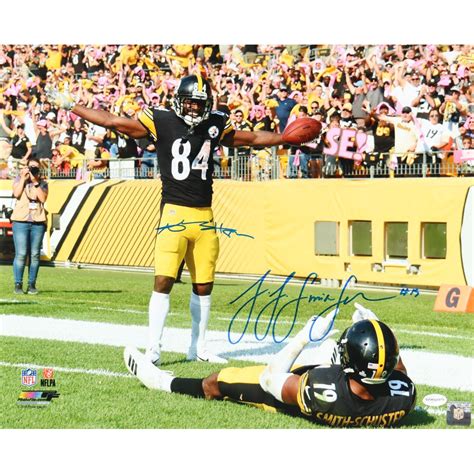 Antonio Brown Juju Smith Schuster Signed Steelers X Photo Tse