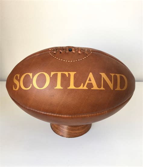 Rugby Vintage Scotland Rugby Ball with wooden plinth / | Etsy