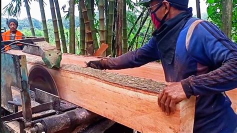 Kayu Mahoni Tua Istimewa Dibuat Usuk Gergaji Mesin Serkel Rakitan