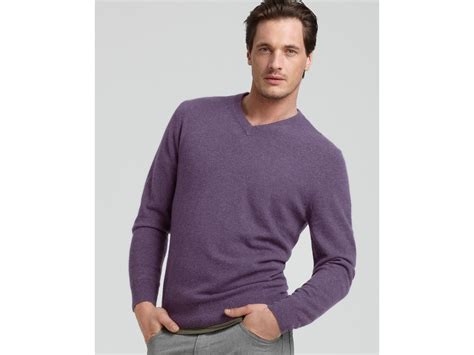 Bloomingdale S The Mens Store At V Neck Cashmere Sweater In Purple For