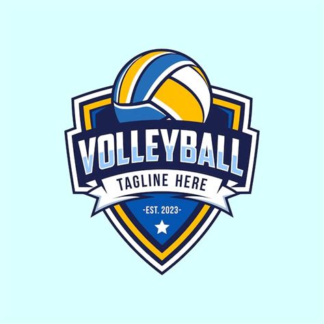 Premium Vector Volleyball Team Emblem Logo Design Vector Illustration