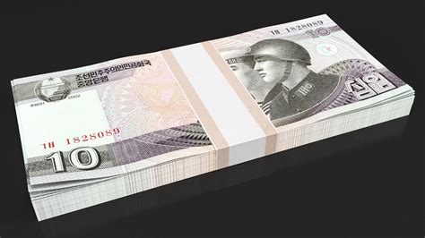 North Korea 10 Won Banknotes Bundle 3D Model 29 3ds Blend C4d