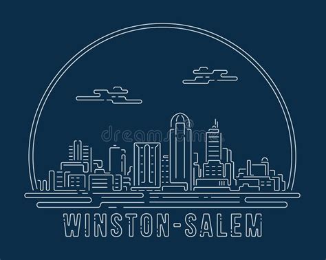 Winston Salem Skyline Stock Illustrations – 46 Winston Salem Skyline ...