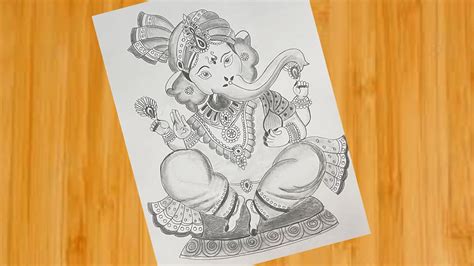 How To Draw Ganpati Drawing Easy Ganpati Bappa Drawing Step By Step