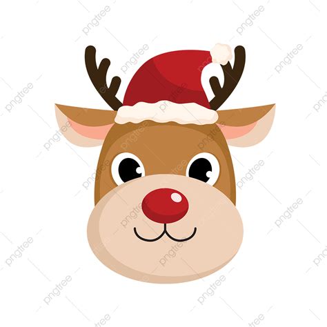 Christmas Elk Vector Png Images Christmas Red Nosed Elk Cartoon