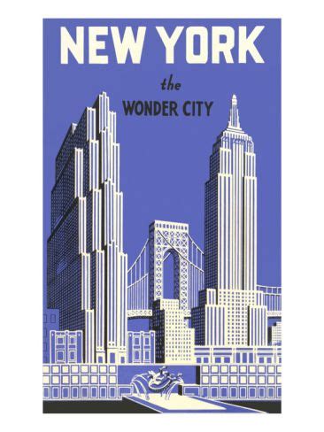 New York The Wonder City Art Print Art City Prints City Art