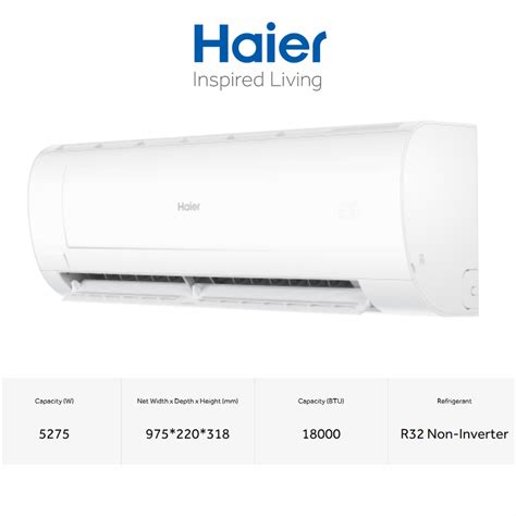 Haier Hp Air Conditioner R Non Inverter Series Hsu Lpb Ready