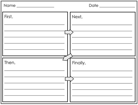 Four Square Writing Template Printable | Card Template