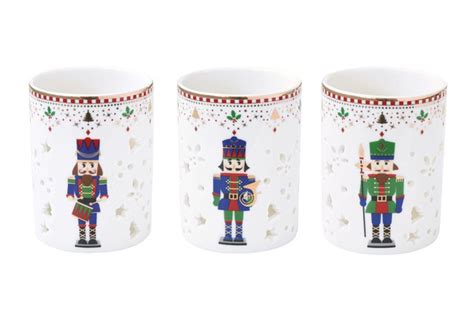 Набор из 3 фарфоровых подсвечников для свечей Easy Life, Щелкунчик EL ...