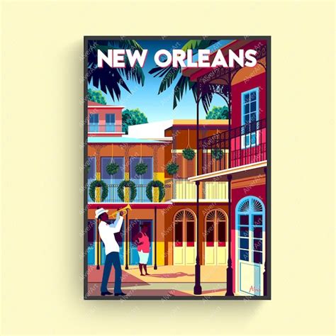 New Orleans Poster Etsy