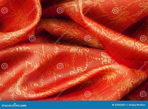 Folded Fabric With Ornament Stock Image Image Of Drape Colorful