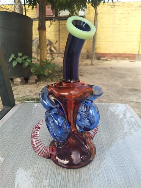 Amber Smoking Pipe Shisha Hookah Glass Water Pipe China Glass Smoking