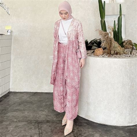 Jual Hanum Set Outer Dan Celana Kulot Batik Modern Viscose Shopee