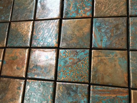 Genuine Copper Tiles In Aqua Blue Green Oxidized Patina Etsy