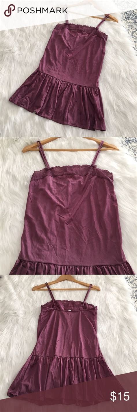 Dusty Purple Satin Lingerie Top Vintage Style