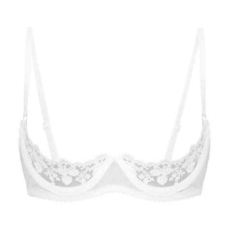 Billionm Womens Lingerie Open Chest Bras Cup Push Up Underwire Lace Bra Adjustable Strap