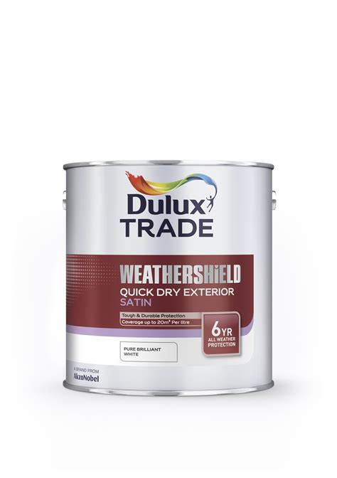 Dulux Trade Weathershield Quick Dry Exterior Satin 2 5l Dulux Trade