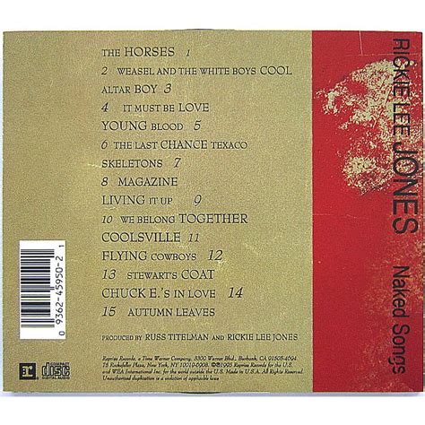 Rickie Lee Jones Naked Songs Cd Y