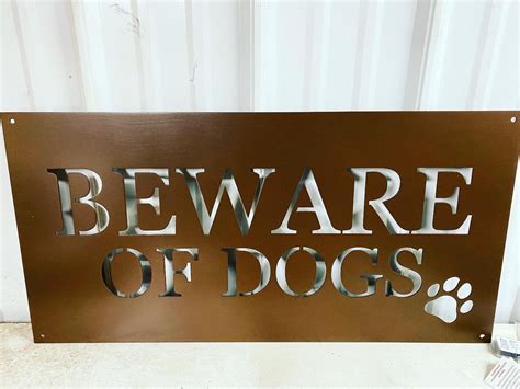 Beware of Dogs Metal Sign - American Aftermarkets Metalworks